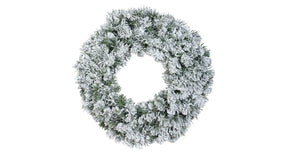 Imp erial krans snowy binnen dia60cm h.10cm groen wit