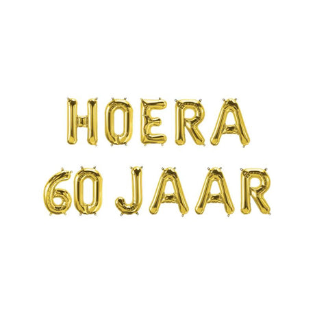 Paperdreams foil balloon letter garland - hurray 60 years
