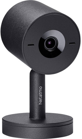Netatmo slimme beveiligingscamera binnen - bewakingscamera 2k - gezichtsherkenning - bewegingsdetectie - nachtzicht - werkt met google home en apple homekit - geen abonnement - zwart - 1 stuk