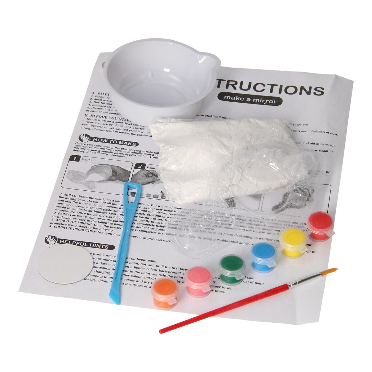 Casting plaster - hand mirror