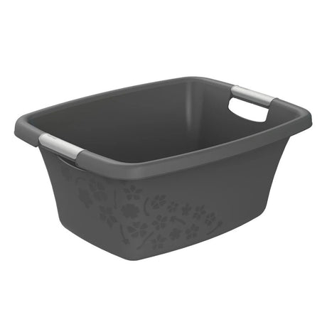 Koš na prádlo Rotho flowers 25l antracit