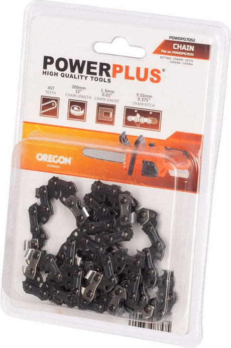 Powerplus - jardim de potência dupla - powdpg7052 - corrente - 12 300mm 45t oregon