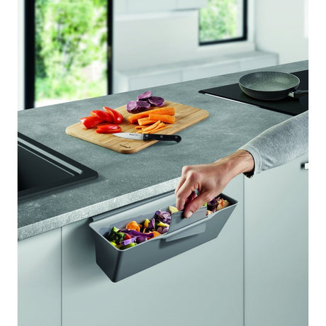 Araid dramhaíola countertop tex glan Metaltex 35x16x13 cm liath