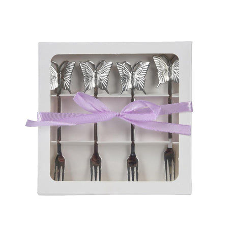 Decoris pastry fork set 4-piece stainless steel l15cm silver
