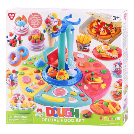 Playgo molio žaidimų rinkinys prabangus maisto smagumas - 5 spalvingo molio puodai.