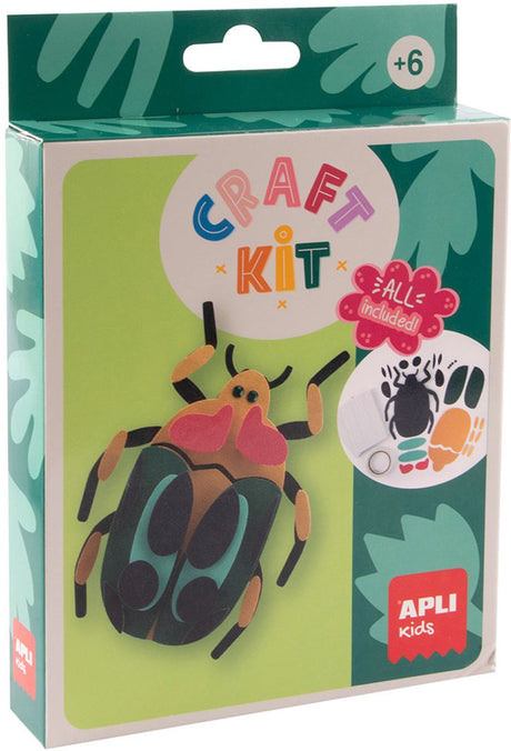Apli kids craft set beetle 3d - creative toy cardboard.