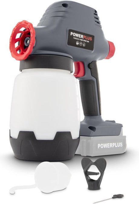 Pistola de pintura a bateria Powerplus powair0110 - pistola de pintura sem fio de 18 v de 1 l - sem bateria ou carregador