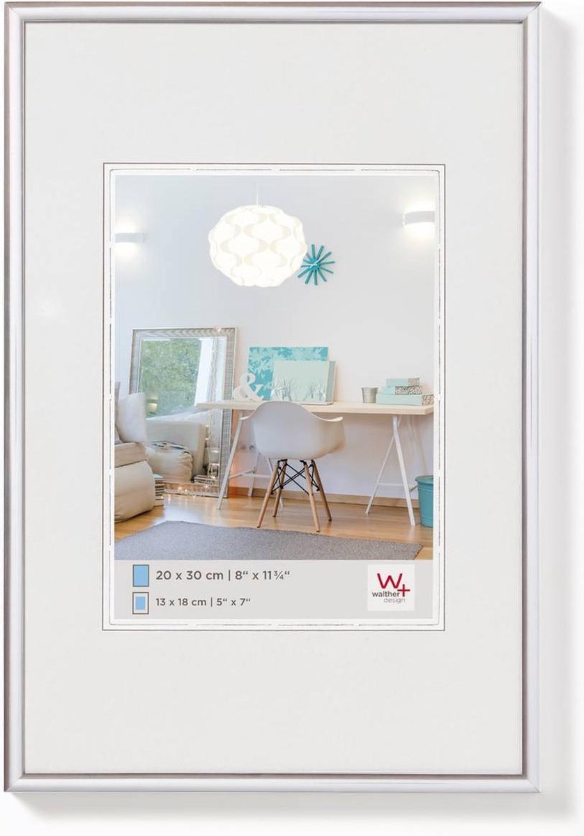 Walther new lifestyle - kunststof lijst - fotoformaat 61x91,5 cm - zilver