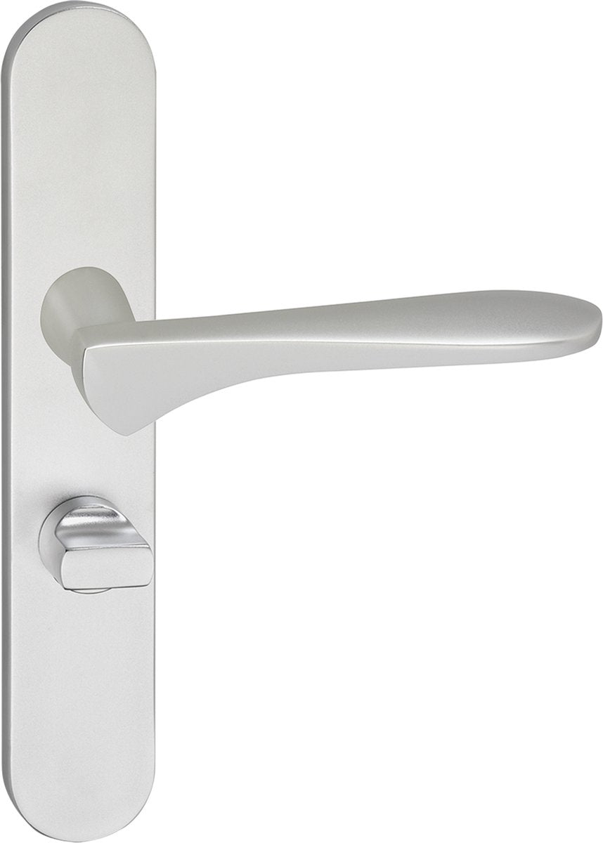 Impresso dørhåndtak - watford - for innendørs - oval dørskjerm med toalettlås - aluminium - 2 stk.