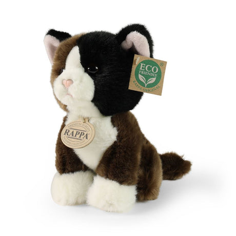 Plysj tricolor katt 18 cm øko-venn