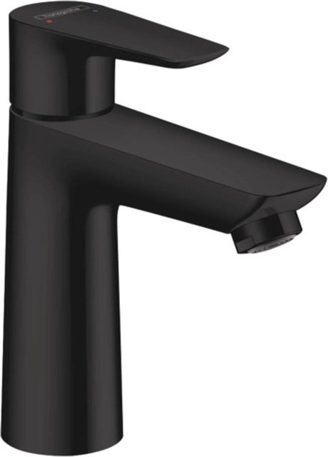 Hansgrohe talis e - смесител за мивка - работа с един лост - хладен старт, пестене на енергия - с изскачащ канал - размер 110 мм - матово черно
