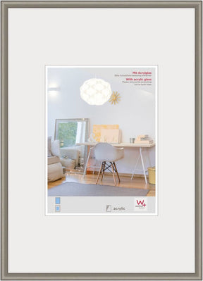 Walther new lifestyle - kunststof lijst - fotoformaat 50x60 cm - kunstglas - staal