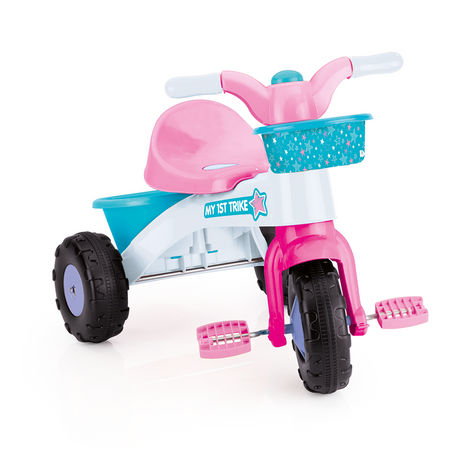 Dolu min första trike barntrehjuling rosa vit blå