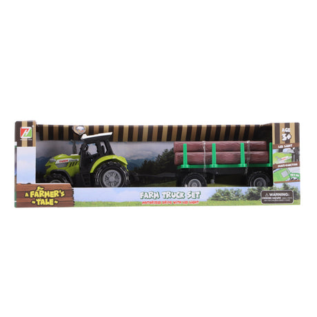 Other brands of tractor + trailer with tree trunks + light and sound