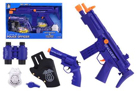 Johntoy police play set deluxe in opentouch box 6-piece