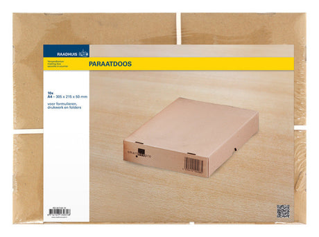 Town hall rd-351144-10 ready box resealable 305x215x50mm brown 10 pieces