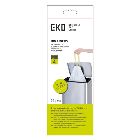 Eco waste bag set 24x30 pcs 3-6 l white