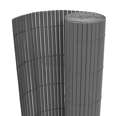 Vidaxl garden fence double-sided 90x500 cm PVC gray