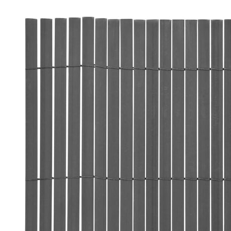Vidaxl garden fence double-sided 90x500 cm PVC gray