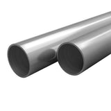 Vidaxl tubes ronderëm v2a 2m Ø42x1.8mm Edel Stol 2 Sts
