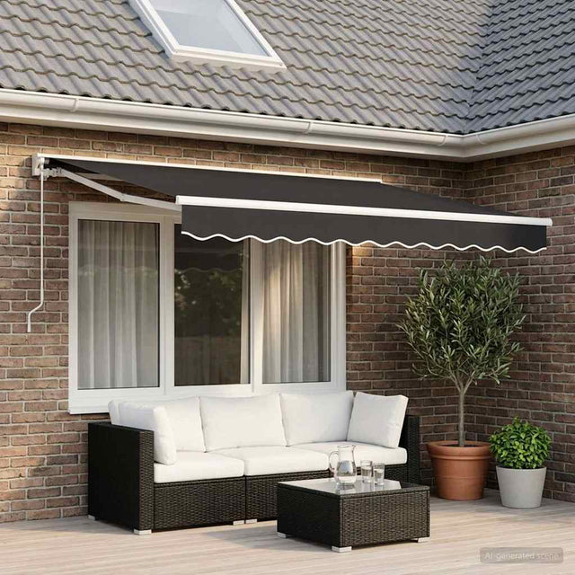 Vidaxl awning cloth 300x250 cm canvas anthracite