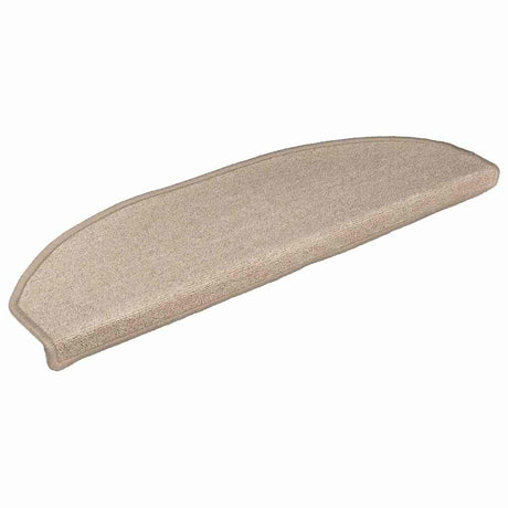 Vidaxl stair mats 15 pcs 65x24x4 cm taupe semicircular large