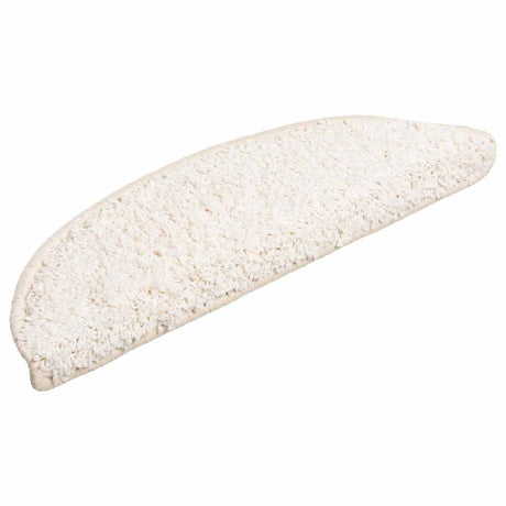 Vidaxx rohože na schodiště 15 ks 56x17x3 cm bílé půlkruhové