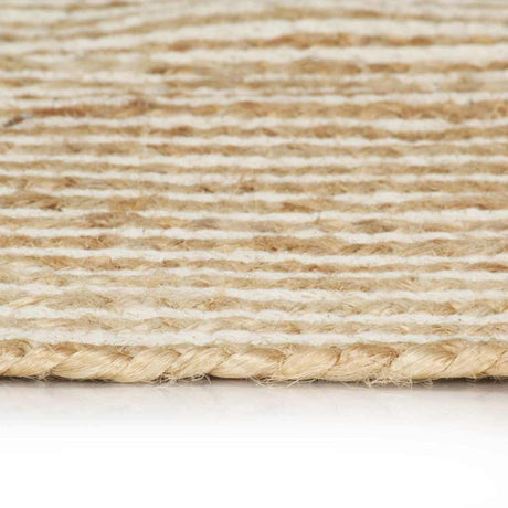 Vidaxl handmade rug with spiral design 150 cm jute white