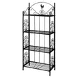 Vidaxl square plant rack black