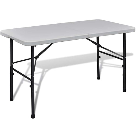 Skládací stůl Vidaxl pro venku 122 cm hdpe bílý