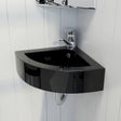 Умивалник Vidaxx с преливник 45х32х12,5см черен