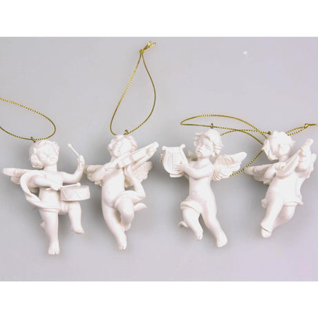 Farmwood animals angel hanging 6x4x8cm 4 assorted