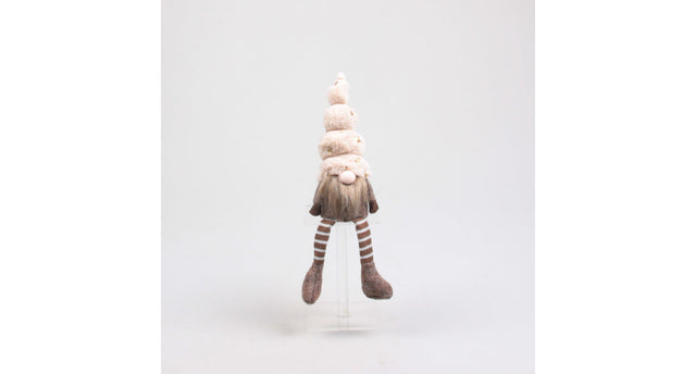Kerstkabouter toby m bungelbeentjes 7x7x33 cm