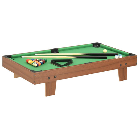 Vidaxl mini pool table 3 feet 92x52x19 cm brown and green
