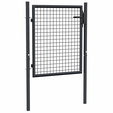 Vidaxl Galvanized Steel Mesh Garden Fence 100x75 cm Grey