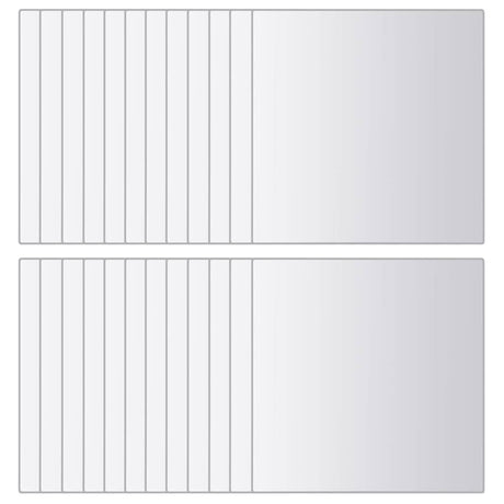 Vidaxl 48 pc mirror tiles square glass