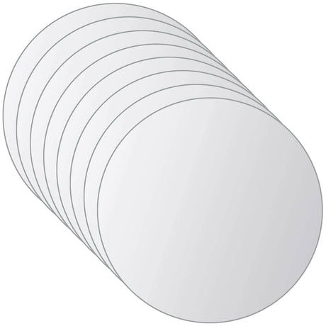 Vidaxl 16-Piece Round Glass Mirror Tiles