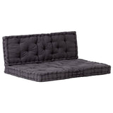 VidaXL Pallet Floor Cushions 2 pcs Cotton Black
