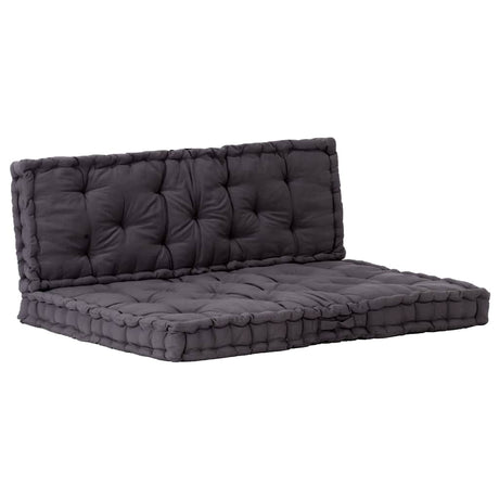 VidaXL Pallet Floor Cushions 2 pcs Cotton Black