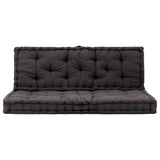 VidaXL Pallet Floor Cushions 2 pcs Cotton Black