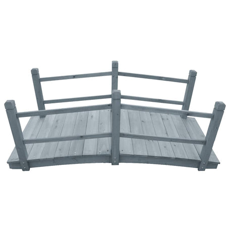 Vidaxl garden bridge 140x60x56 cm solid pine wood grey