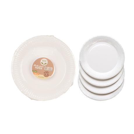 Basic paper plates 18 cm 20 pieces white