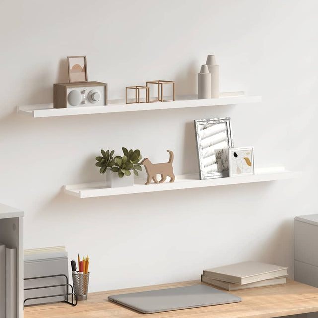 Vidaxl fotoplanken 2 st 80x9x3 cm mdf wit