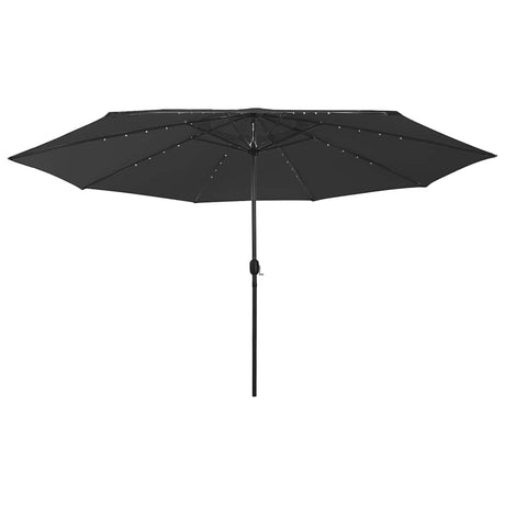 Senčnik Vidaxx z LED osvetlitvijo 400 cm črn