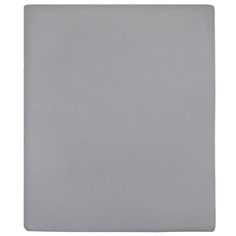 Vidaxl fitted sheet jersey 100x200 cm cotton gray