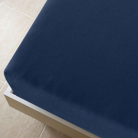 Vidaxl fitted sheet jersey 100x200 cm cotton navy blue