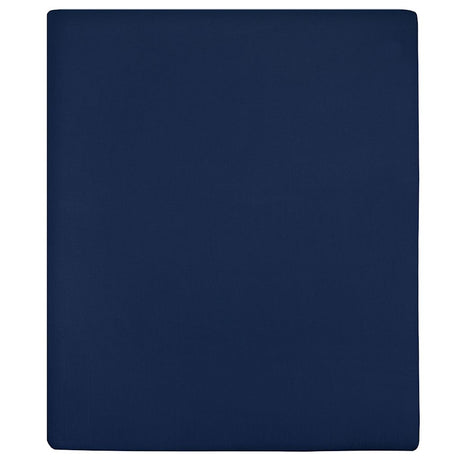 Vidaxl Fitted Sheets 2 pcs Jersey 100x200 cm Cotton Navy Blue