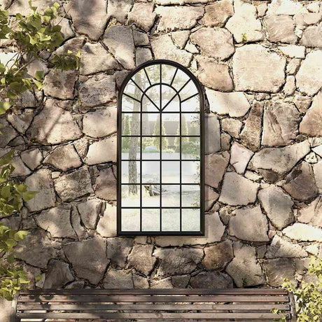 VidaXL hagespeil 90x45 cm jernsvart