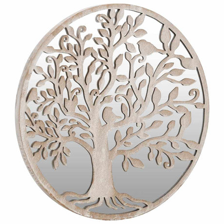 Vidaxl garden mirror round 60x2.5 cm iron sand-colored