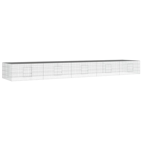 Vidaxl Rabbit Cage with 5 Panels 541x109x54 cm Galvanized Iron